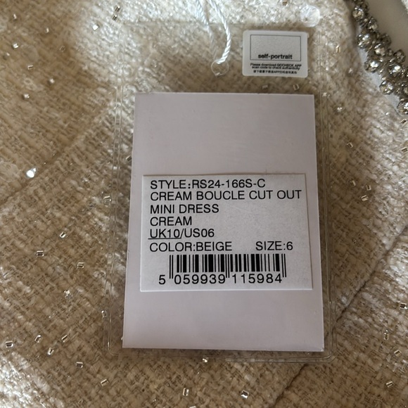 Self-Portrait Bouclé Cut-Out Minidress - Picture 6 of 7